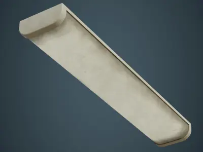 Fluorescent Bulb 2B Low-poly 3D model