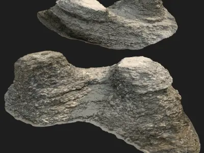 Stones rocks eroded rauk collection 3D model