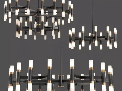 DRAVEN CHANDELIER Low-poly 3D model