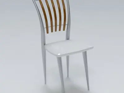 White Chair 01 3D model