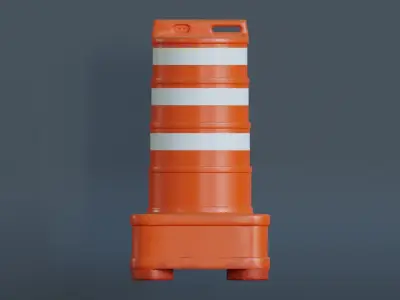 Cone Barril Low-poly 3D model