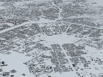 Kolkata Streets and Buildings 3D model