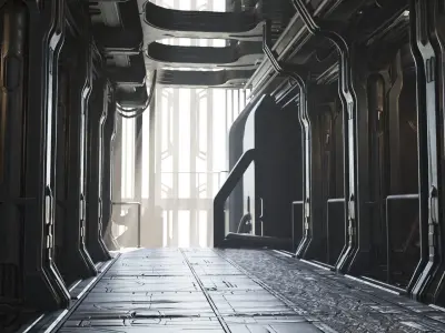 The Industrial Sci-Fi Corridor 3D model