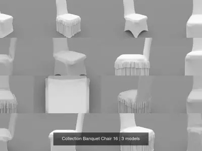 Collection Banquet Chair 16 3D Model Pack