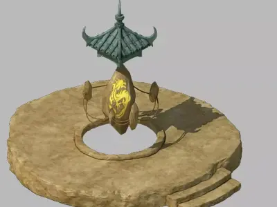 Taoist - gossip Tai Chi - Road furnace 3D model