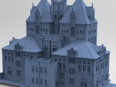 Victorian Steampunk City Street 6  3D model