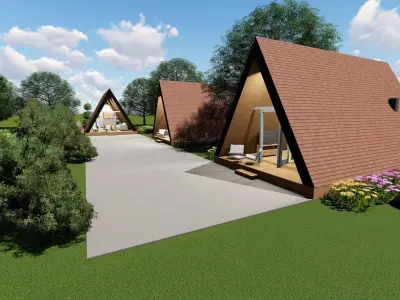 Bungalov motel design 3D model