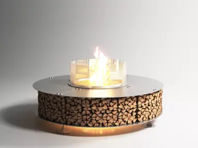 Firepit AK47 Zero 3d model Low-poly 3D model