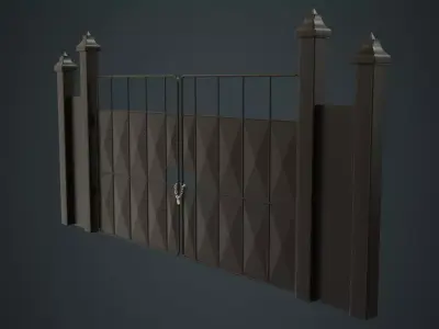Gate 3A Low-poly 3D model