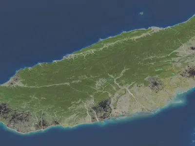 Taiwan Low-poly 3D model