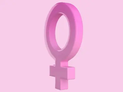 Female Gender Symbol 3D model