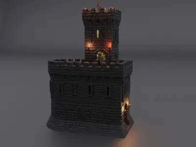 Old Town Watch Tabletop Terrain 28 mm 3D print model