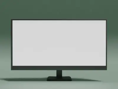 3D Computer Screen LOW POLY Game Ready Low-poly 3D model