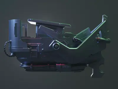SciFi Ship - Hard Surface Model 3D model