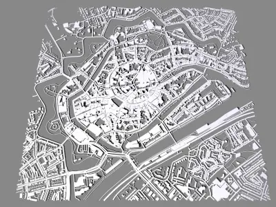 Cityscape Middelburg Netherlands 3D model
