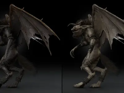 Shadowhowl Rigged Game Ready Low-poly 3D model