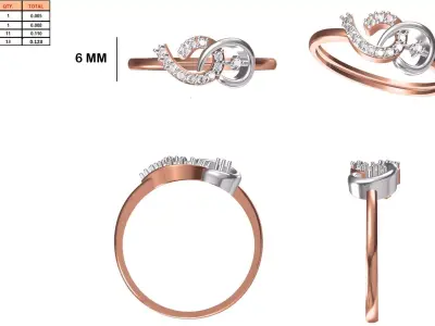 Ladies-Elegant Stone Rings For Womens 20 3D print model
