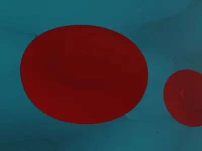 Red Blood cells in a vessel blood stream 3D model