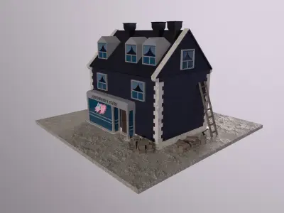 Squidward Store Low-poly 3D model