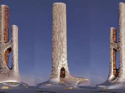 Futuristic building 40 3D model