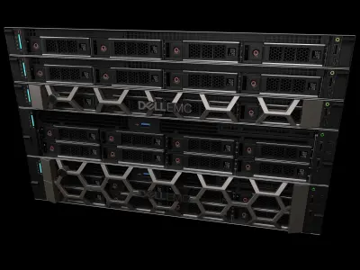 Data Server and Network Rack 3D model