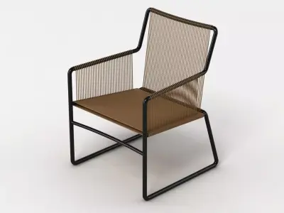 Flexform Harp Chair 3D model