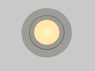  Recessed Round Light Low-poly 3D model