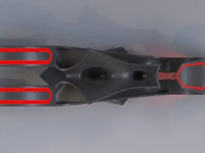 Futuristic Motorcycle 3D model V1