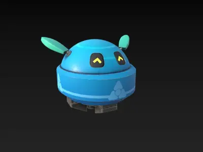 Robot Characters Pack Of 2 - Variation 1 - Textured  Low-poly 3D model