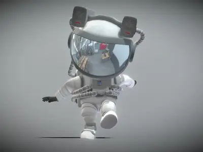 Astronaut in space suit 3D model