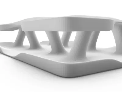 Low Poly Columns Pavilion Low-poly 3D model