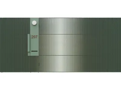 Entrance group with gate 3D model