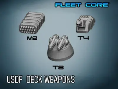 FLEET CORE - SG8A USDF MONITOR with DECK WEAPONS 3D print model