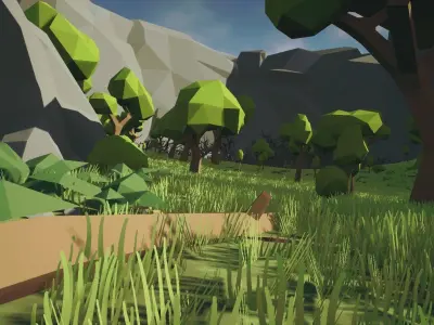 Low poly nature environment pack Low-poly 3D model