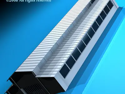Stable airplane hangar 3D model