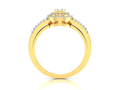Diamond Ring For Women 3d Print Model 3D print model 69