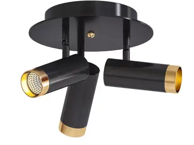 ASBORG B three light fixtures gold 3D model