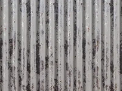 Rusted Metal Corrugated PBR Seamless Texture