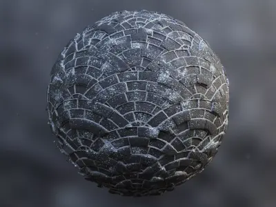 Snowy Pavement Texture