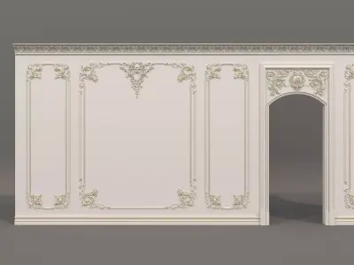 Wall Molding in Classic French style 44 3D model