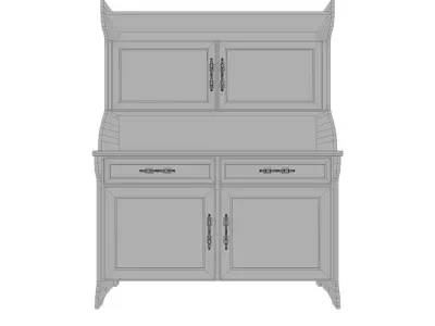 Kitchen Floor Cabinet Low-poly 3D model
