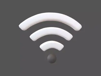 Wifi Symbol v3 022 Low-poly 3D model