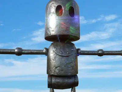 Little robot Low-poly 3D model