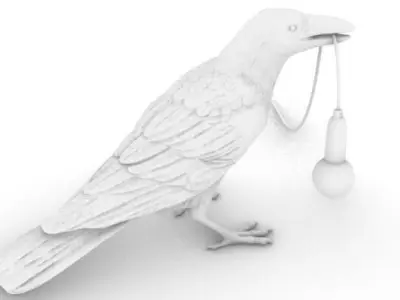 bird lamp 3D print model