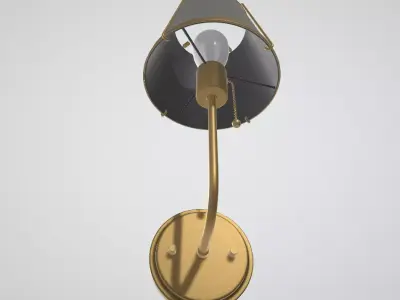 Clarke Wall Light with Pull switch Low-poly 3D model