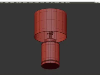 Ellie Tumbling Block Ceramic Metal LED Table Lamp Low-poly 3D model