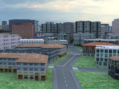 City 88 Low-poly 3D model