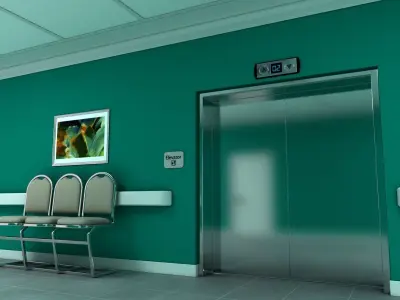 Elevator Lobby Scene MAYA 3D model