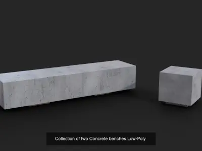 Collection of 32 Benches and Chairs Low Poly 3D Model Pack