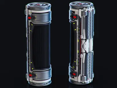 SciFi Barrels set 3D model purchase